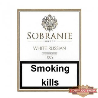 Пачка сигарет Sobranie White Russian 100's Duty Free