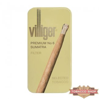 Пачка сигарилл Villiger Premium No 6 Sumatra Duty Free
